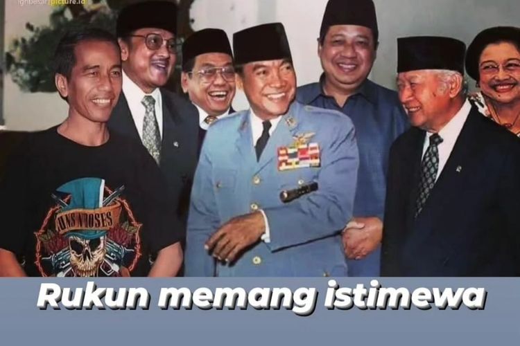 Menerka Makna Postingan Gus Iqdam Gambar 7 Presiden RI Saling Tersenyum Berjudul Rukun Memang Istimewa