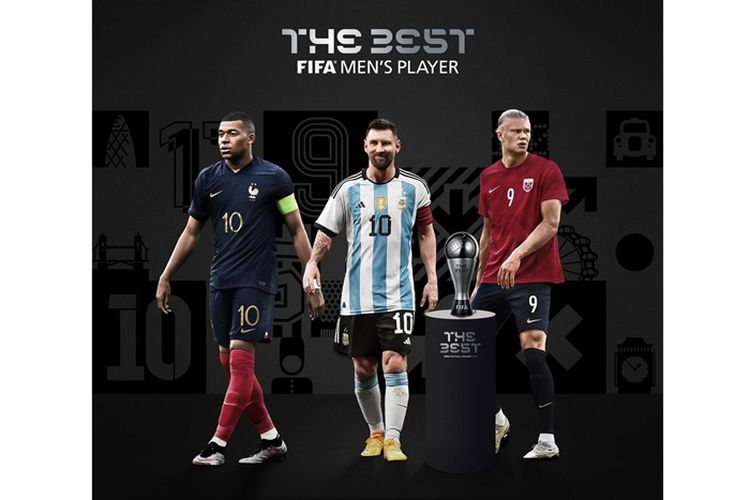 Lionel Messi, Kylian Mbappe, dan Erling Haaland Masuk ke Tiga Besar Nominasi Pemain Terbaik FIFA