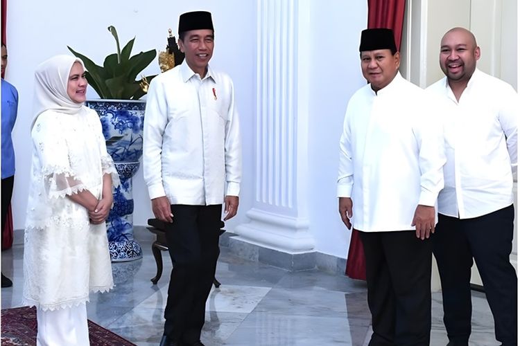 Momen Prabowo Subianto Sarapan Bareng Jokowi di Istana Negara di Hari Raya Idulfitri Kedua