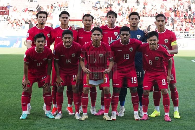 Baru Babak Pertama, Indonesia Unggul 2-0 Atas Yordania, Timnas Garuda Berpeluang Lolos ke Perempat Final
