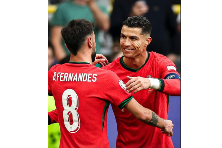 Berpeluang Jadi Sosok Pertama Pencetak Gol dalam 6 Edisi EURO, Cristiano Ronaldo Pilih Beri Assist ke Bruno Fernandes