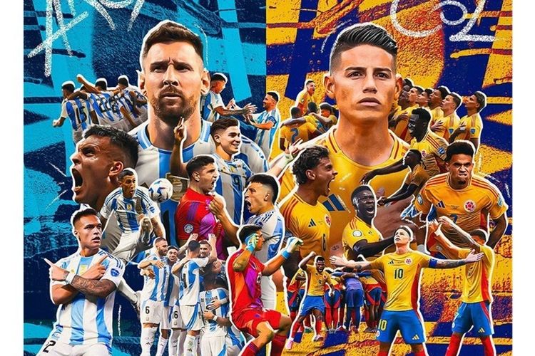 Prediksi Susunan Pemain Argentina Vs Kolombia dan Jadwal Pertandingan Final Copa America 2024