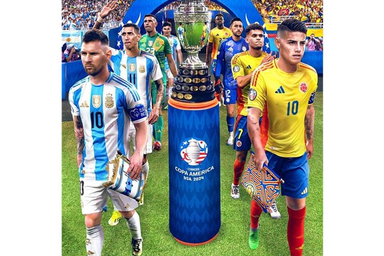 Duo Kapten Messi dan Rodriguez Bakal Duel Sengit Berebut Gelar Juara Copa Amerika 2024, Ini Catatatn Pertandingan Argentina VS Colombia