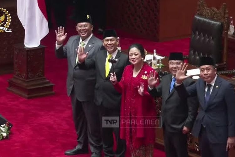 Pimpinan DPR Periode 2024-2029: Ketua Puan Maharani, Wakil Sufmi Dasco, Saan Mustopa, Cucun Ahmad Syamsurijal dan Adies Kadir