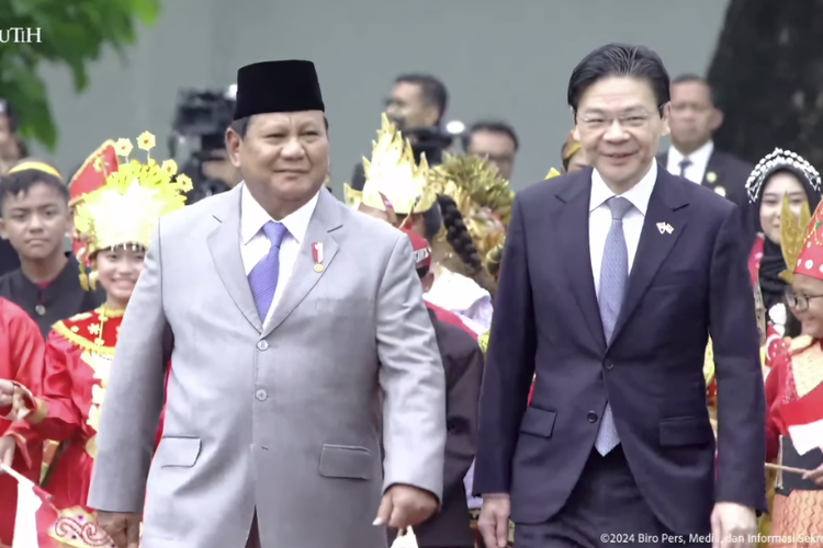 Prabowo Sambut Kunjungan PM Singapura Lawrence Wong dengan Upacara Jajar Kehormatan dan Iringan Pasukan Berkuda