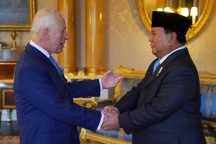 Prabowo Gelar Pertemuan Tertutup dengan Raja Charles III di Istana Buckingham Palace Inggris