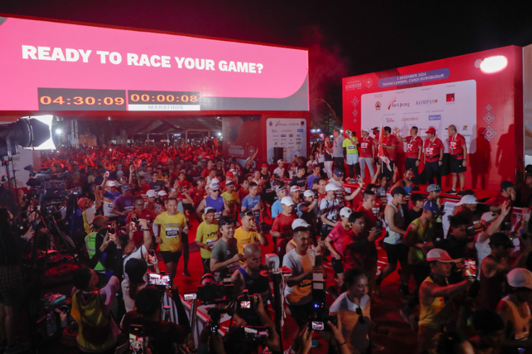 Diikuti Ribuan Pelari, Bank Jateng Borobudur Marathon 2024 Start Subuh Hari Pukul 04.30 WIB