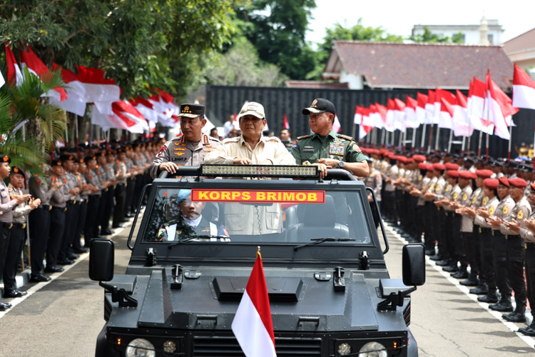 Tiba di Akpol Semarang, Prabowo Disambut Meriah pada Pembukaan Apel Kasatwil Polri 2024