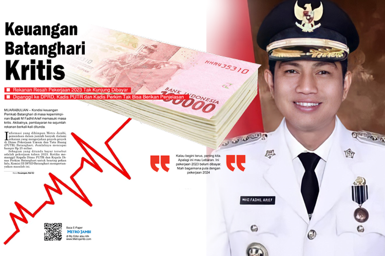 Terjadi di Masa Bupati M Fadhil Arief, Keuangan Pemkab Batanghari Kritis, Rekanan Resah Banyak Pekerjaan Proyek 2023 Tak Kunjung Dibayar