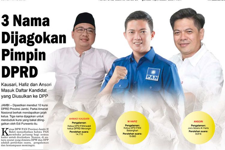 3 Nama Dijagokan Pimpin DPRD, Ini Link Baca Epaper Harian Pagi Metro Jambi