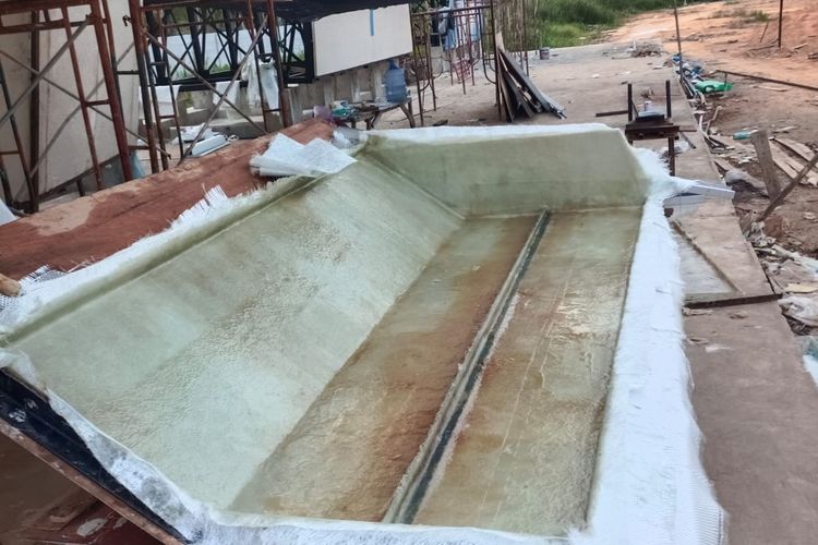 BPK Lakukan Pemeriksaan, Ternyata Pembuatan Fiber di Lokasi Pekerjaan Proyek Panjat Tebing Tanjab Barat, Pengawasan Dipertanyakan