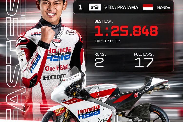 Media Jerman Soroti Aksi Sensasional Veda usai Jadi yang Tercepat di Moto3 Jerman 2026