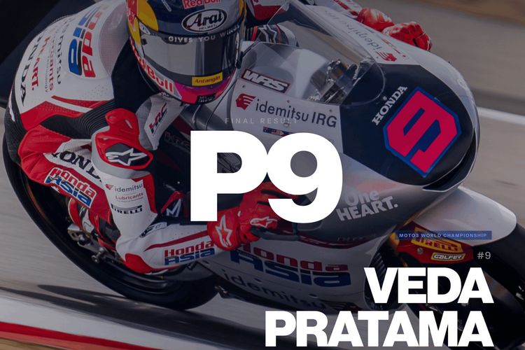 Hasil Moto3 Inggris 2026: Veda Ega Pratama Finis P9, Bangkit dari Start ke-15