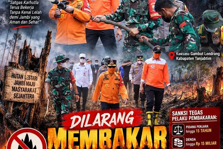 Kawasan Gambut Londerang Kembali Terbakar, Al Haris Turun ke Lokasi dan Uji Zat Pemadam Api Gambut