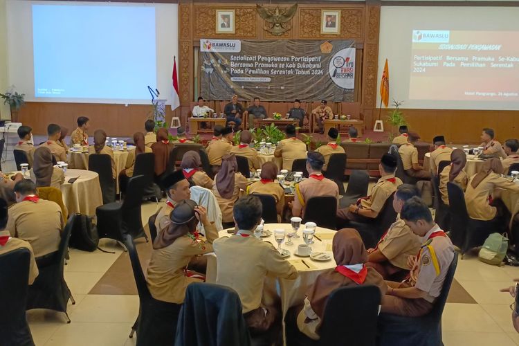 Bawaslu Kabupaten Sukabumi Gandeng Pramuka Pengawasan Partisipatif Pilkada 2024