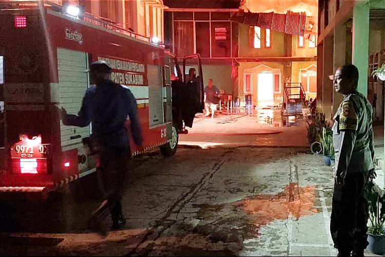 Bangunan Pondok Pesantren di Caringin Sukabumi Terbakar 