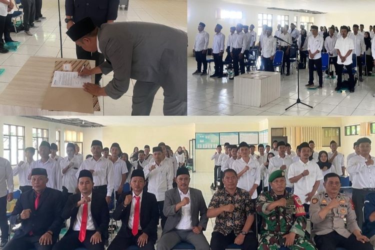 63 Orang Jalani Pelantikan dan Bimbingan Teknis Pengawas TPS di Kecamatan Tegalbuleud