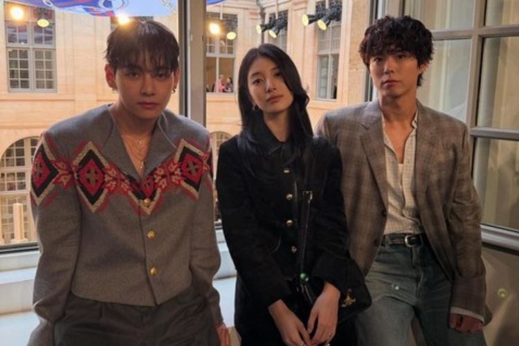 Hadiri Paris Fashion Week, Ini Gaya Keren Bae Suzy, Park Bo Gum, dan V BTS