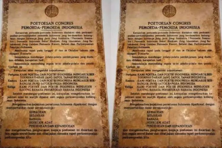 Mengetahui Teks Sumpah Pemuda 28 Oktober 1928 yang Asli dengan Lengkap