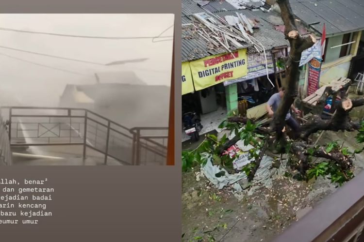 Badai Disertai Angin Kencang Terjang Cikarang Selatan, Warga Panik hingga Bersembunyi di Kamar