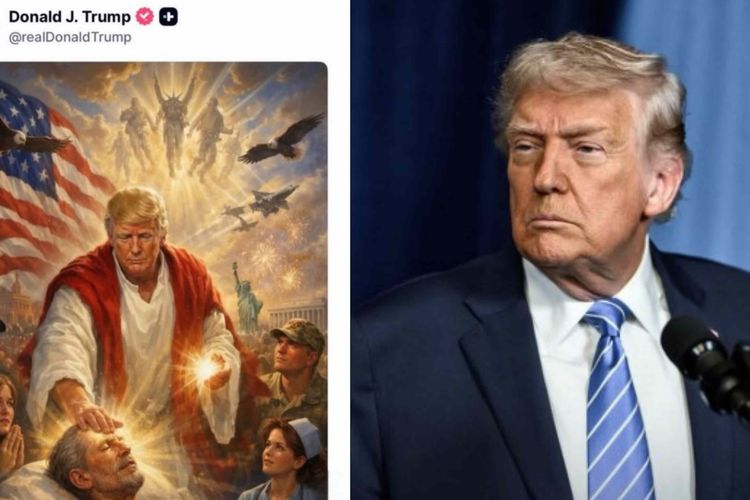 Donald Trump Unggah Visual Religi dan Kritik Kinerja Paus Leo XIV di Truth Social