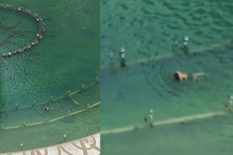 Sempat Viral Soal Pria Berenang di Bundaran HI, Ternyata Bukan Warga Biasa, Ini Kata Satpol PP Jakarta !