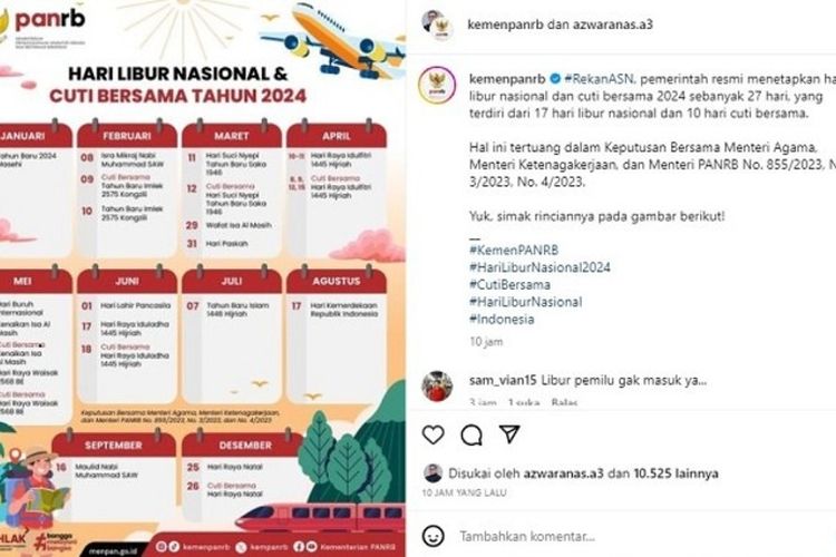 Hari Libur Nasional Dan Cuti Bersama 2024: Penasaran Kapan Saja ...