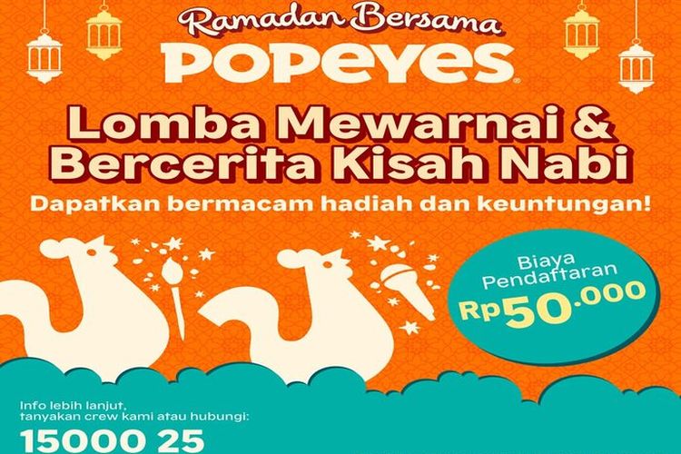 Meriahkan Ramadhan 2024 Bersama Popeyes  Masih Dibuka Lomba Mewarnai dan Bercerita Kisah Nabi  Ayo Daftar!
