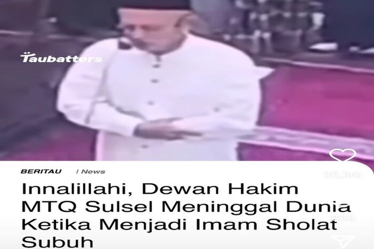 Inalillahi, Dewan Hakim MTQ Sulawesi Selatan Telah Berpulang, Beliau Menghembuskan Nafas Terakhir Ketika...