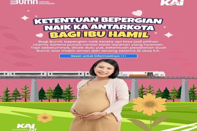 Kereta Api Peduli Penumpang: Simak Secara Seksama Ketentuan Bepergian Naik KA Antar Kota Bagi Ibu Hamil