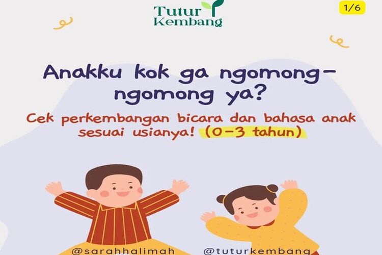 Dunia Parenting: Cek Perkembangan Bicara dan Bahasa Anak Sesuai Dengan Usia, Aspek Reseptif dan Ekspresif