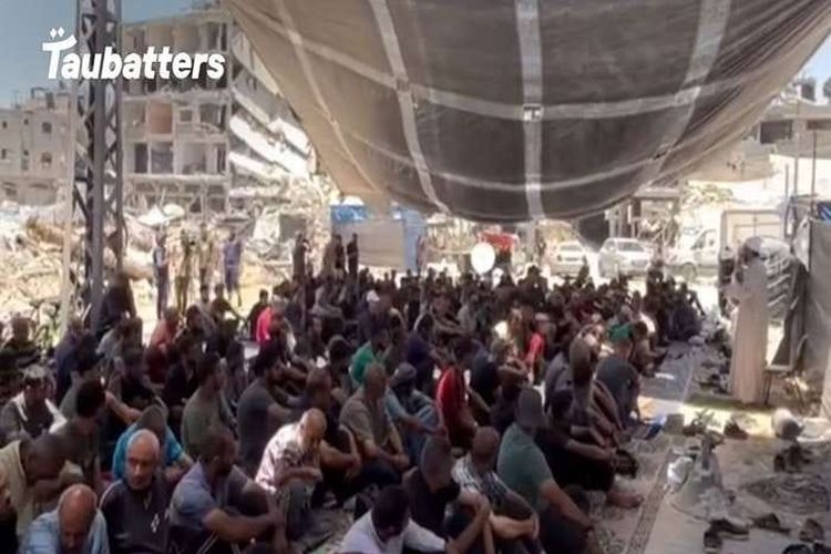 Pertama Kali! Warga Gaza Tunaikan Ibadah Sholat Jumat, Setelah Pasukan Israel Menarik Diri dari Wilayah Jabalia