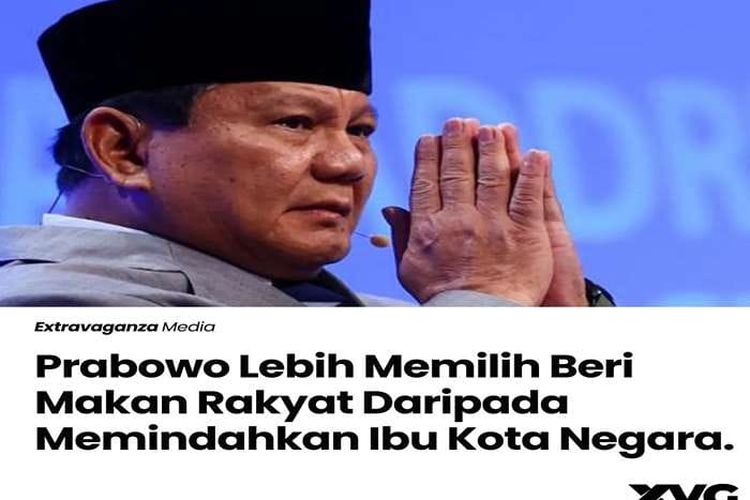 Prabowo Lebih Memilih Memberi Makan Rakyat daripada Melanjutkan IKN, Netizen: Semua atau Khusus Pelajar?
