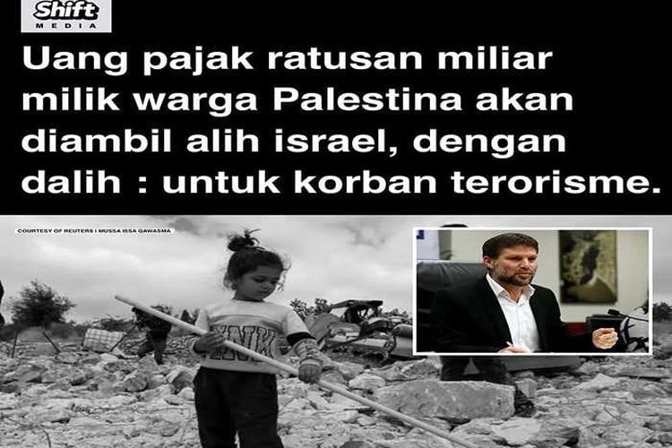Dalih Ganti Rugi Korban Terorisme, Menteri Keuangan Israel Ambil Alih Uang Pajak Ratusan Miliar Milik Warga Palestina Bikin Geram Warganet 