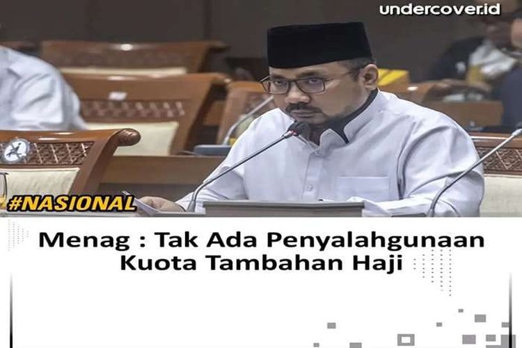 Pernyataan Yaqut Cholil, Tak Ada Penyalahgunaan Kuota Tambahan Haji, Netizen: Bukan Menag tapi Makelar Haji