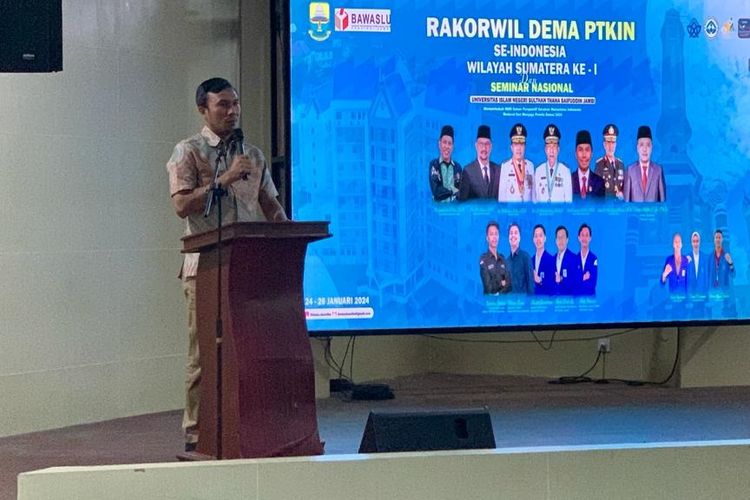Ketua DPRD Jambi Jadi Pembicara di Rakorwil Dema PTKIN se-Indonesia Wilayah Sumatera 1