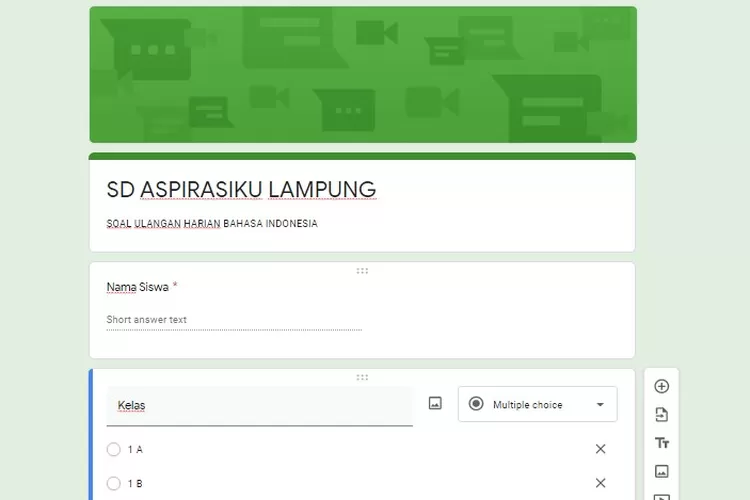 Inilah Cara Membuat Soal Ulangan Online dengan Google Form Aspirasiku