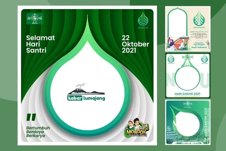 15 Link Twibbon Hari Santri Nasional 2021 Khusus Santri NU Desain ...