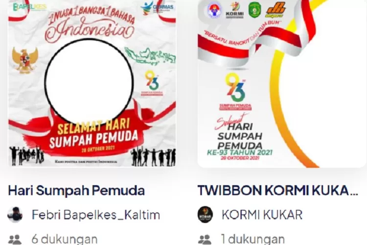 15 Link Twibbon Sumpah Pemuda 2021 Lengkap Dengan Latar Belakang Logo ...