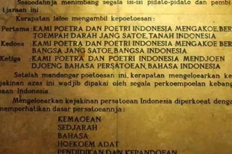 Sumpah Pemuda Dan Susunan Kalimat Yang Berubah-Ubah - Portal Yogya