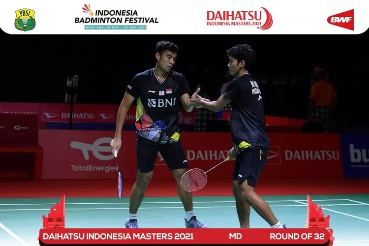 Bagas-Fikri melaju ke babak 16 besar Daihatsu Indonesia Masters 2021 usai mengalahkan Fajar-Rian (Instagram/@badminton.ina)