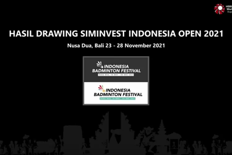 Hasil Drawing Babak 32 Besar Indonesia Open 2021 (tangkap layar akun YouTube Sobadminton)