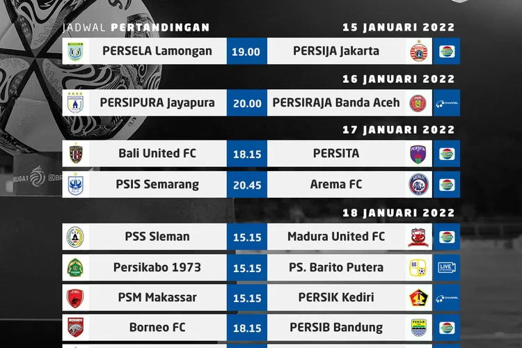 Hasil BRI Liga 1 Kemarin Dan Jadwal Pertandingan Hari Ini - Depok Today