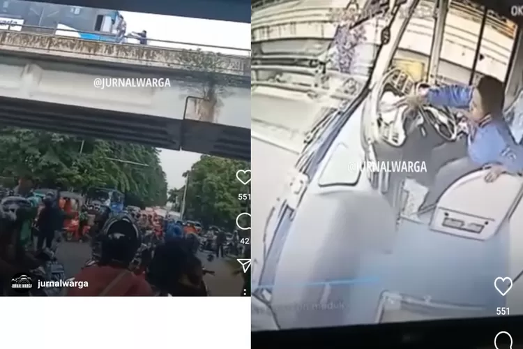 Aksi Heroik Sopir TransJakarta Selamatkan Wanita Yang Diduga Hendak ...