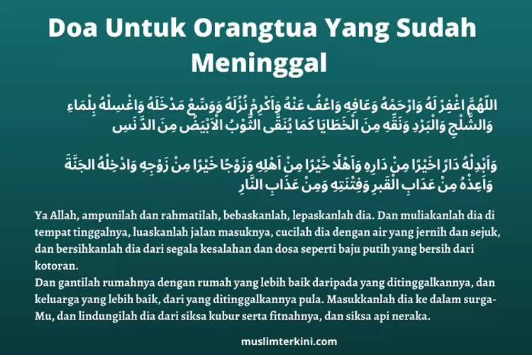 Bacaan Doa untuk Orangtua dalam Bahasa Arab, Latin, Artinya