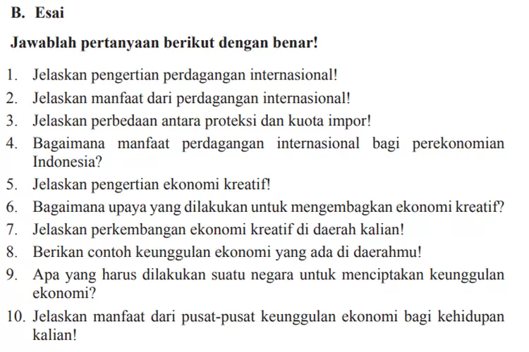 Kunci Jawaban IPS Kelas 9 SMP/MTs Halaman 196 Uji Pemahaman Materi Bab ...