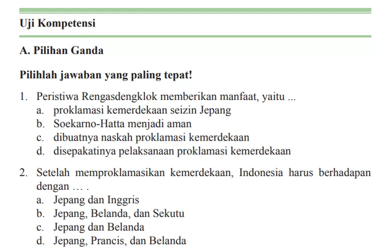 Kunci Jawaban IPS Kelas 9 SMP Halaman 283 284 285 Uji Kompetensi Bab 4 ...