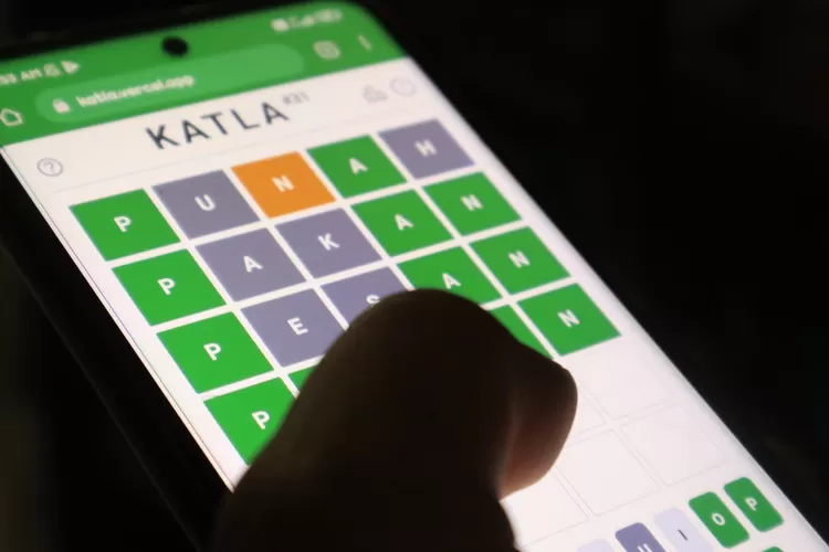 Katla adalah game tebak kata harian berbasis web (dokumentasi pribadi Suryawan Wahyu Prasetyo)