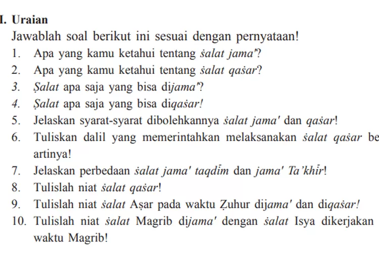 Kunci Jawaban PAI Kelas 7 SMP MTs Halaman 155 Ayo Berlatih Soal Esai ...