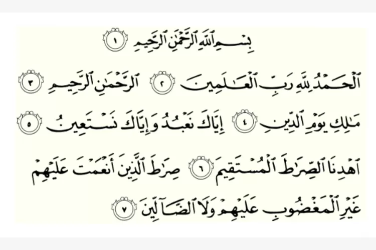 Surat Al Fatihah Ayat 1-7: Teks Arab Dan Terjemahannya - Khazanahimani